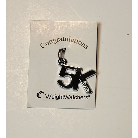Weight Watchers Silver 5K Charm NEW - Picture 1 of 2